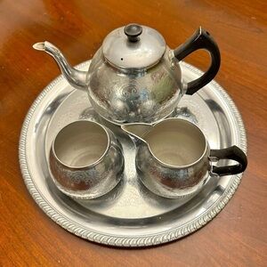 Swan Brand Cromalin Vintage Tea Set ‘The Carlton’ 4 Pieces from England